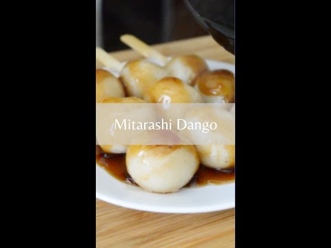 Mitarashi Dango Recipe from scratch 🥰 #shorts #youtubeshorts