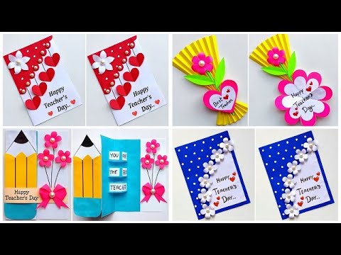 Top 4 Teacher's day special greeting card handmade 2023 / Teacher's day card ideas easy