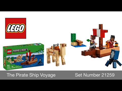 LEGO Minecraft The Pirate Ship Voyage (21259) Stop Motion Speed Build