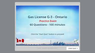 Gas Technician - Test 60 Q - Ontario - TSSA - G-3 Certificate - CAN/CSA - B149.1 - CAN/CSA B149.2