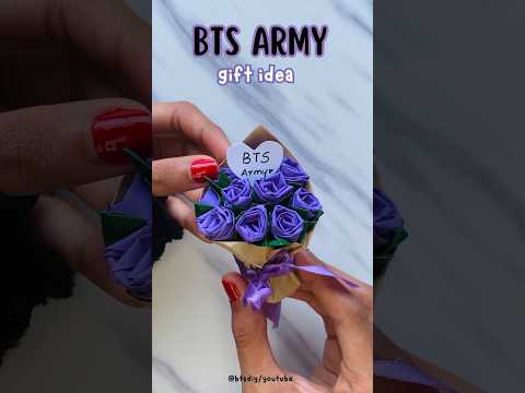 BTS Army gift idea 💜💐 ( only using paper ) #btsarmy #btsshorts #btsedits