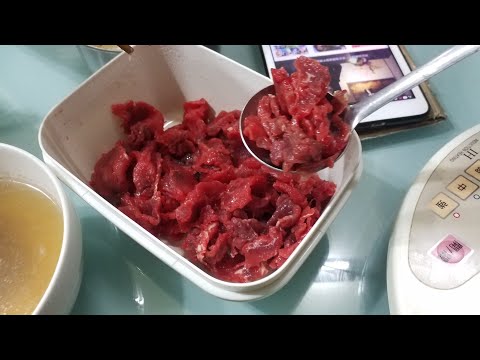 簡單電磁爐料理 在家自己做台南知名美食/牛肉清湯 (涮燙牛肉)