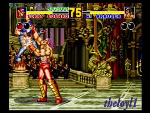 Fatal Fury 2 - (Terry Bogard) Final Boss Battle vs. Wolfgang Krauser & finale