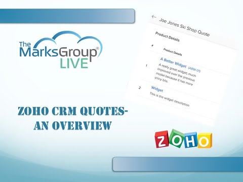 Zoho CRM Quotes Overview