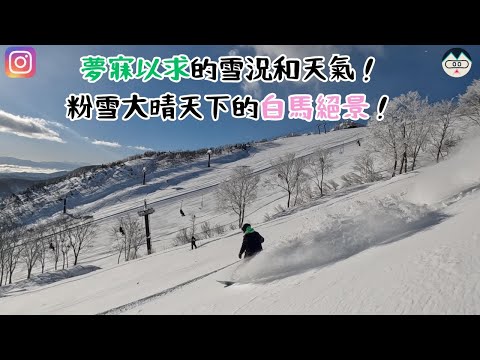 夢寐以求的雪況和天氣！粉雪大晴天下的白馬絕景！【2024-2025 滑雪VLOG】