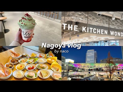 vlog. Nagoya cafe gourmet tour ｜KW THE KITCHEN WONDERLAND｜Kitchen Furari｜Hisaya Odori Park｜Oasis 21