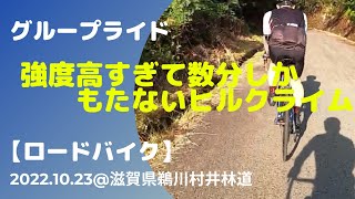 鵜川村井林道でオールアウト【ロードバイク】