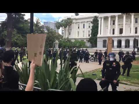 Scenes from the Sacramento protest