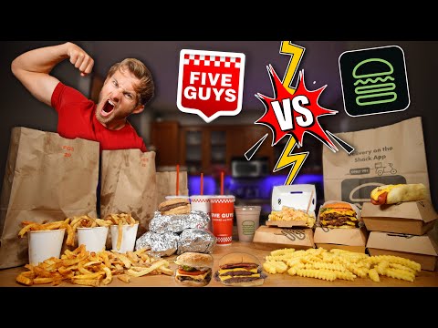 THE CLASH OF THE CALORIES!  (Five Guys Vs Shake Shack)