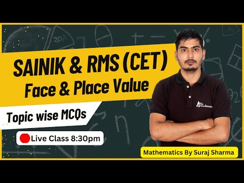 (Place & Face Value) Sainik & RMS School Full Complete Syllabus by Best Mathematics Suraj Sharma