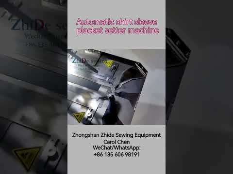 Shirt sleeve placket setter machine. #Shirtsleeveplacketsettermachine #sewinginnovation #shirtsewing