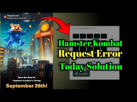 Hamster Kombat Request Error Unable To Get Account  Info 17 September | Hamster New Request Error |