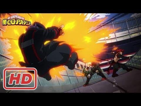 Bakugou, Kirishima and Kaminari vs Seiji Shishikura [FULL FIGHT]