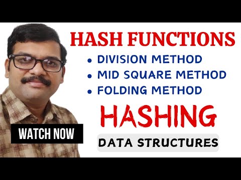 Hash Functions in Data Structures || Division Method || Mid Square || Folding Method || DS