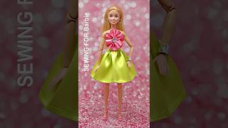 Flower Power Dress to sew for Barbie #barbie #barbieclothes #sewingforbarbie #fashiondoll