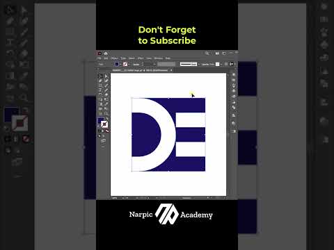 Adobe Illustrator - Design D E Letter Logo with Grid