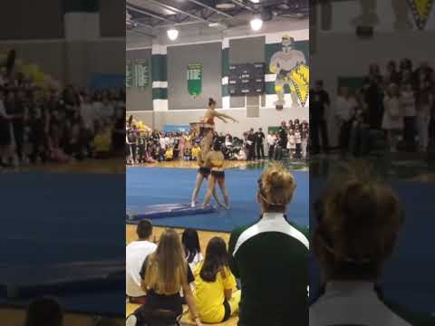 Acrobats perform at pep rally CHS 🫣😮 #circus #acrobat #flip #peprally