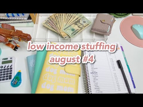 cash envelope stuffing | august #4 | full time income budget | BUDGETWITHAMANDA