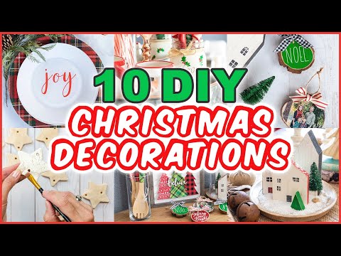 10 FARMHOUSE CHRISTMAS DIY IDEAS | Dollar Tree DIY | Easy Crafts