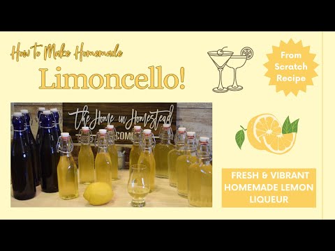 Limoncello | Italian Lemon Liqueur Recipe | How to Make Homemade Italian Limoncello Step-By-Step!