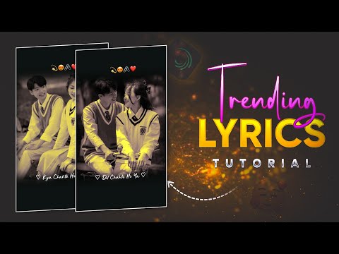 New Viral Reels Lyrics Video Editing Alight Motion | Instagram Trending Reels Lyrics Video Editing