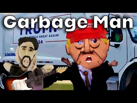 Garbage Man with Donald Trump and Don Jr.