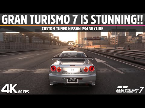 Gran Turismo 7 Looks Absolutely STUNNING On The PS5!! 4K60fps (Nissan Skyline R34 Gameplay)