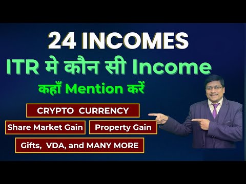 Crypto Currency Income | Share Market Income | Property Capital Gain | Where to Show 24 Incomes |