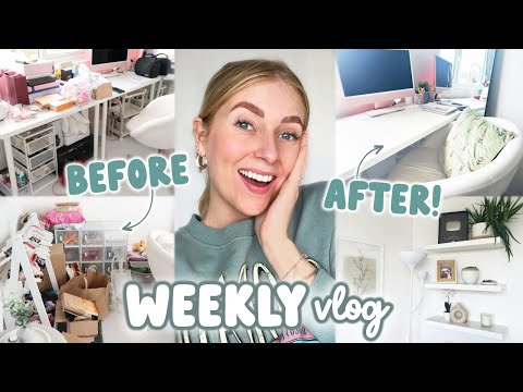 home office transformation & Primark homeware 😍 WEEKLY VLOG (declutter, organise & clean!)