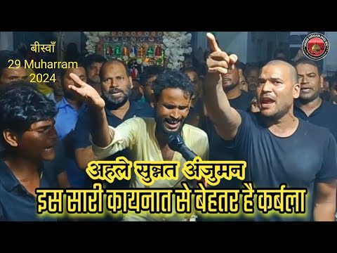 Noha | Tazia | 29 muharram 2024 | आराम गाहे सिब्ते पयम्बर है कर्बला | Biswan Juloos e taziya ghosi