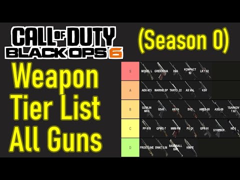 Black Ops 6 weapon tier list, ALL GUNS RANKED, best weapons, best guns