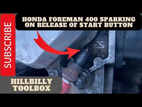 Weird spark problem. Honda Fourtrax Foreman 400 TRX400FW Sparks after release of start button #atv