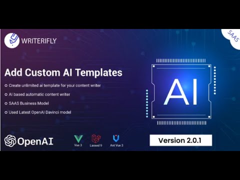 Step-By-Step Guide to Install Writerifly - OpenAI Writer Assistant With Custom Writing Template #php