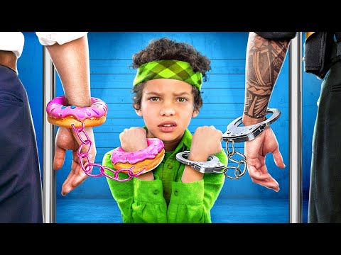 KID in Jail! Jock Cop vs Nerd Cop! Cool Hacks: Stupid vs Smart! Good and Bad in Jail!