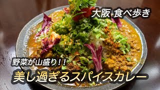 【大阪/長堀橋】野菜が山盛り！美し過ぎるスパイスカレー