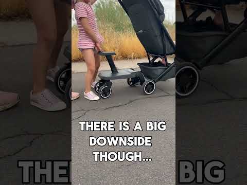 One scary drawback of a rider board on a lightweight stroller #baby #momlife #stroller