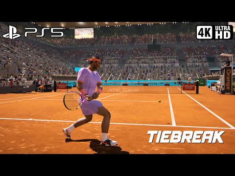 TIEBREAK - Nadal vs Federer | PS5 Gameplay (4K 60FPS)