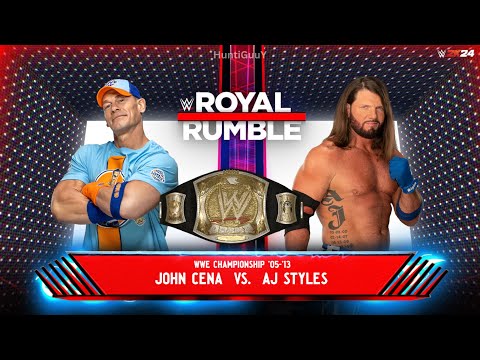 FULL MATCH - AJ Styles vs. John Cena - WWE Championship Match: Royal Rumble