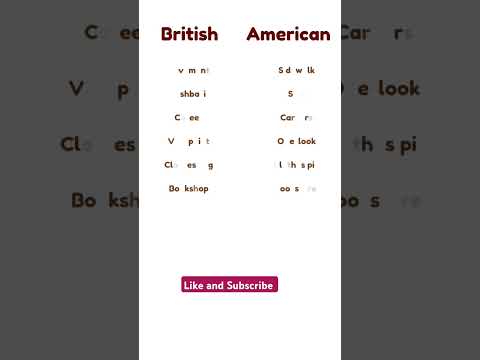 British VS American English #english #britishvsamerican #easytospeak #shortsvideo