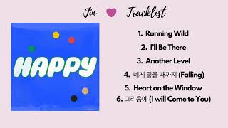 [Full album] - Jin ( 진 ) - HAPPY |  Soft Korean playlist ♪ -  ♥  Jin | BTS ♥  MyMusicShelf | 내 음악 선반