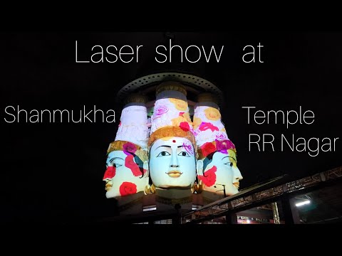 Laser show at Shrungagiri shanmukha swami temple Rajarajeswari nagar