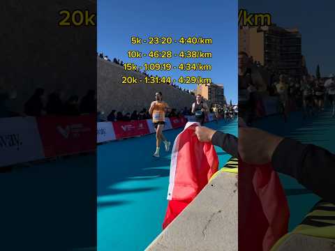 Valencia Marathon Splits! 🏃‍♂️ Full video soon #marathoner #valenciamarathon #marathontraining