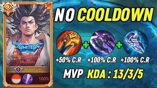 BROKEN DAMAGE!! TOP ASIA MUSASHI BEST COOLDOWN BUILD | MUSASHI NEW META BUILD - HONOR OF KINGS