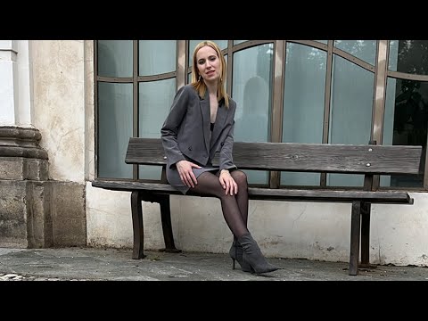 GLAMOUR MODELING EDITORIAL TRY ON: Pantyhose, Stockings,Tights, High Heels,Mini Skirt Skirt, Collant