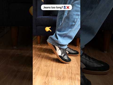 Jeans Too Long?👖❌️ Try This Hack ✅️ #hacks #fashionhacks #jeanshacks #mensfashion #shortsvideo