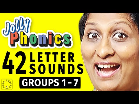 42 Letter Sounds for Kids  | Groups 1 - 7 #teacher #online #jollyphonics #kids #learning #challenge