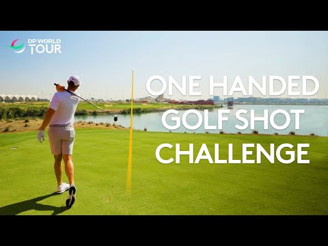 One Handed Golf Shot Challenge (Featuring Snappy Gilmore and Justin Rose)