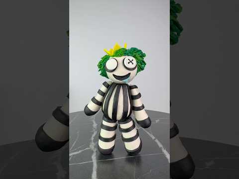 I made Blue Rainbow Friends but it’s Beetlejuice#plasticinerelax #rainbowfriends #beetlejuice