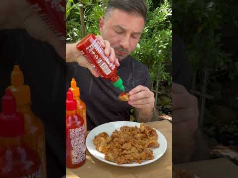 Crispy Chicken Skin #asmr #tasty #yummy #spicy #sauce #food