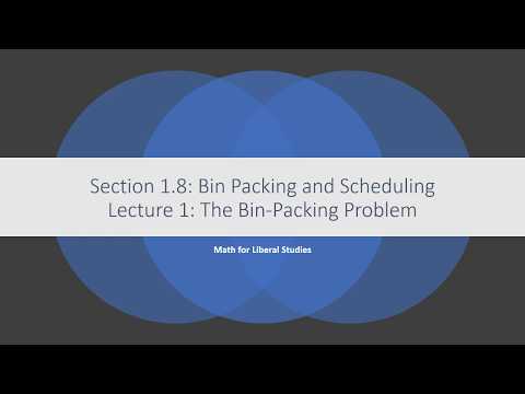 Math for Liberal Studies - Lecture 1.8.1 The Bin-Packing Problem